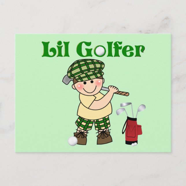 Cartão Postal Litttle Golfer (Frente)