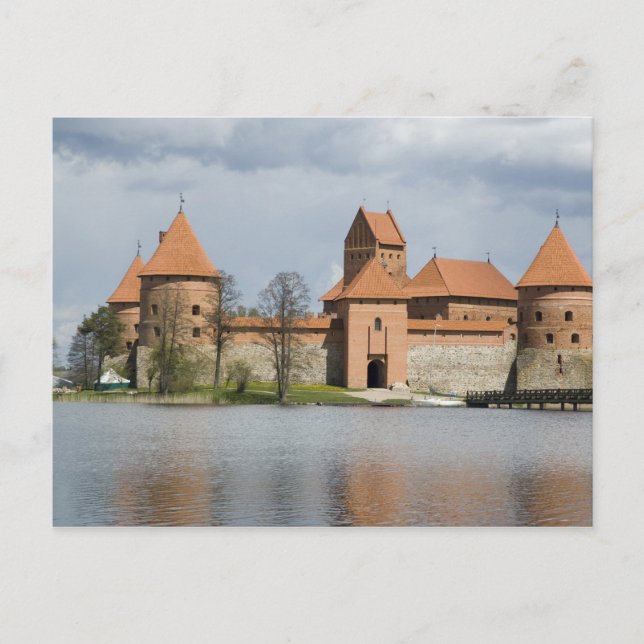Cartão Postal Lituânia, Trakai. Castelo da Ilha 2 (Frente)