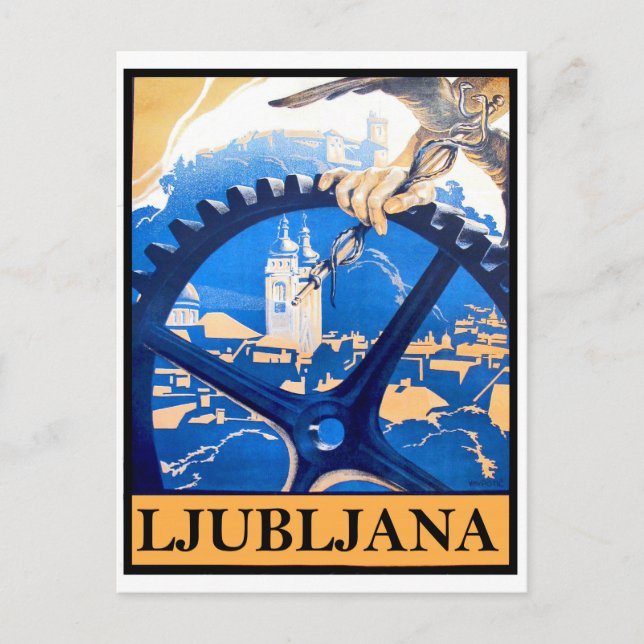 Cartão Postal Liubliana (Frente)