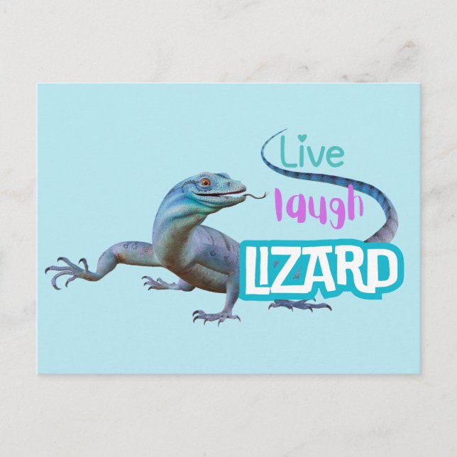 Cartão Postal Live Laugh Lizard (Frente)