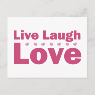 Cartão Postal Live Laugh Love
