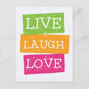 Cartão Postal Live Laugh Love 2