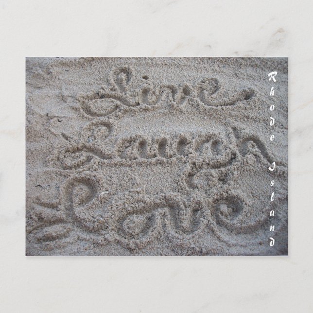 Cartão Postal Live, Laugh, Love Postcard (Frente)