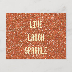 Cartão Postal Live Laugh Sparkle
