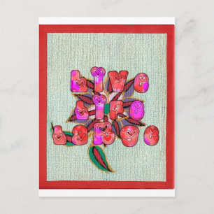 Cartão Postal "Live Life Large", Impressão de Arte