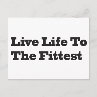 Cartão Postal Live LIfe To The Fittest