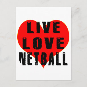 Cartão Postal Live Love Netball