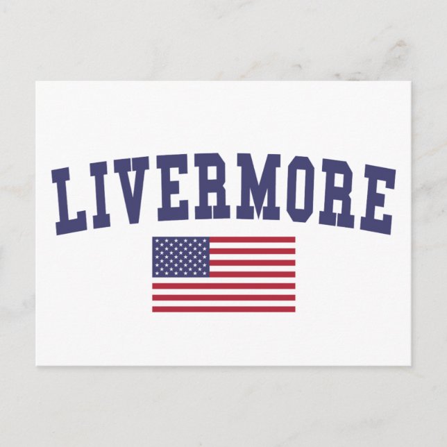 Cartão Postal Livermore US Flag (Frente)