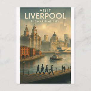 Cartão Postal Liverpool, Inglaterra – A Cidade Marítima.