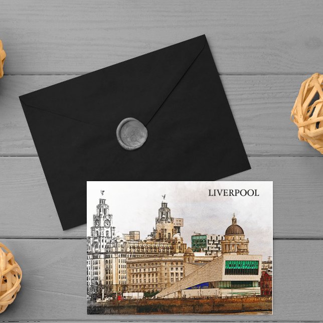 Cartão Postal Liverpool United Kingdom City View (liverpool england uk postcard)