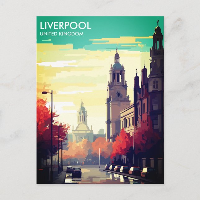 Cartão Postal Liverpool United Kingdom Viagem Postcard (Frente)