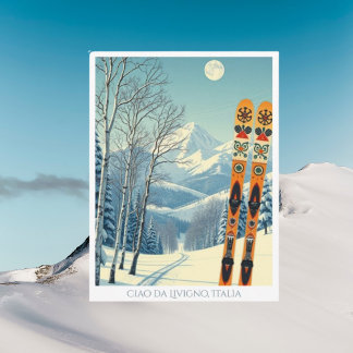 Cartão postal Livigno Lombardia Itália