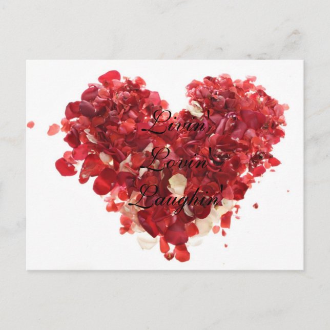 Cartão Postal Livin' Lovin' Laughin' (Frente)