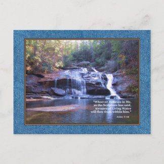 Cartão Postal Living Water John 7:38