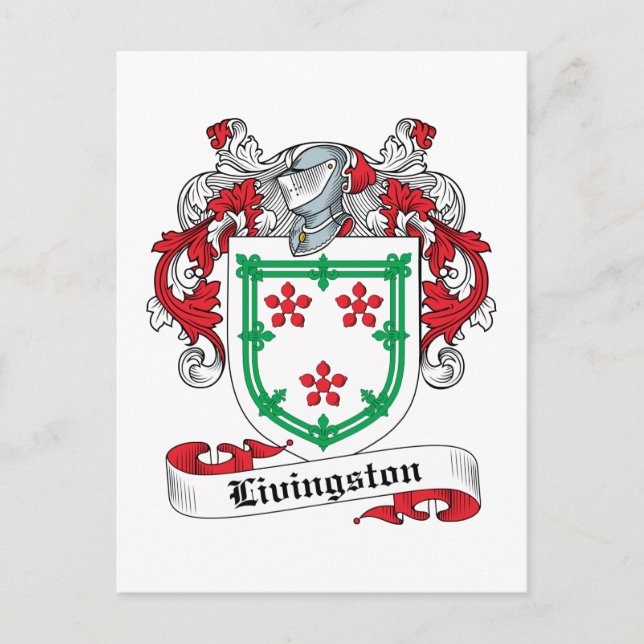 Cartão Postal Livingston Family Crest (Frente)