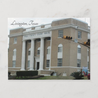Cartão Postal Livingston, Texas ~ Polk County Court House