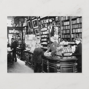 Cartão Postal Livraria de Copenhague, 1899