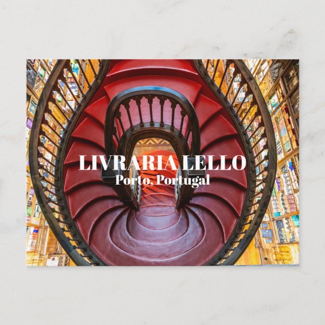 Cartão Postal Livraria Lello, (Frente)