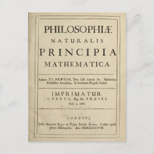 Cartão Postal Livro Antigo de Filosofia da Natureza Antigo