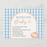 Livro Azul Gingham de Abóbora Livros para Bebê