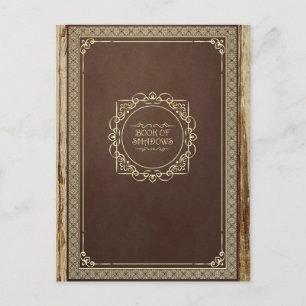 Cartão Postal Livro castanho de sombras, madeiras velhas em apur