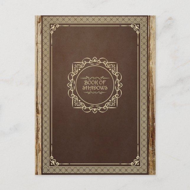 Cartão Postal Livro castanho de sombras, madeiras velhas em apur (Frente)