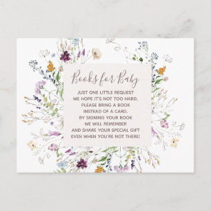 Cartão Postal Livro de Bebês de Flores Selvagens