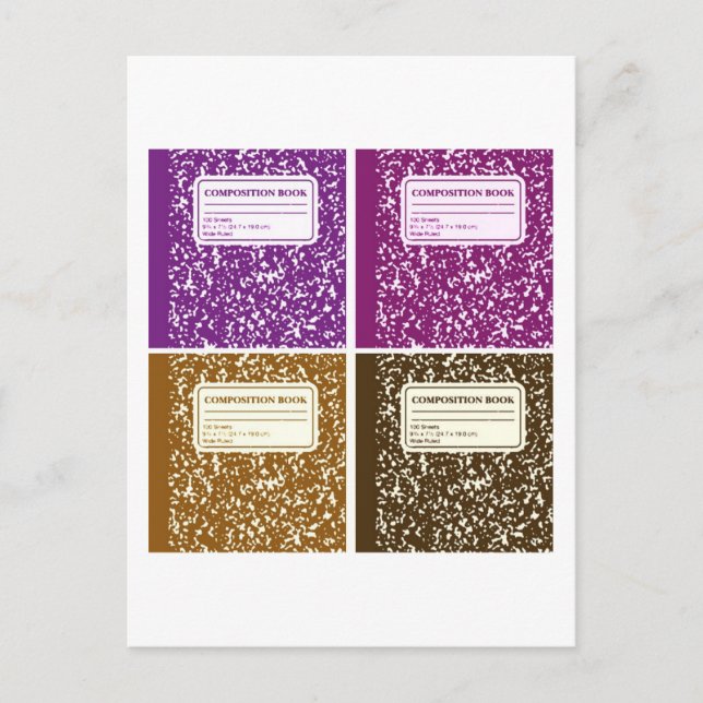 Cartão Postal Livro de Composição/Professora Estudante (Frente)