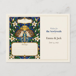 Cartão Postal Livro de Desejos de Casamento de Ouriço