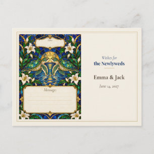 Cartão Postal Livro de Desejos de Casamento de Tartaruga Marinha
