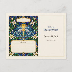 Cartão Postal Livro de Desejos de Casamento de Tubarão