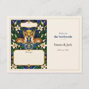 Cartão Postal Livro de Desejos de Casamento de Veado