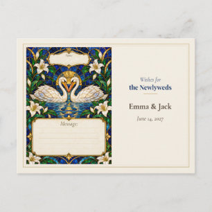 Cartão Postal Livro de Desejos de Casamento do Pelicano