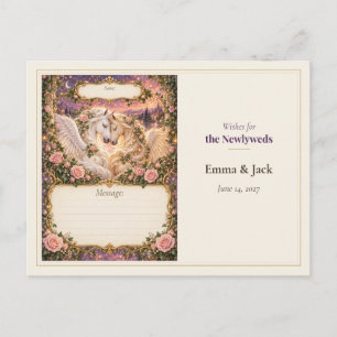Cartão Postal Livro de Desejos de Casamento Pegasus