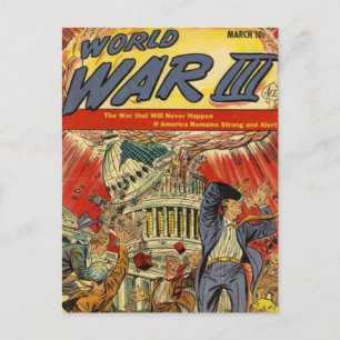 Cartão Postal Livro de histórias em quadrinhos da Guerra Mundial