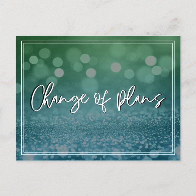 Cartão Postal Livro Verde Azul Mudança de Planos Adiada Casament (Frente)