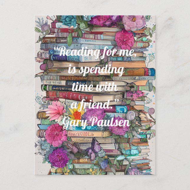 Cartão Postal Livros Coloridos (Frente)