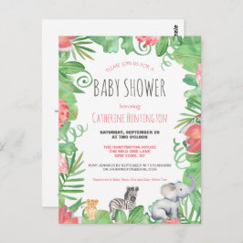 Cartão Postal Livros de Chás de fraldas Cute Safari para Bebê