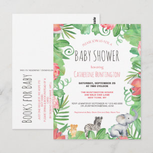 Cartão Postal Livros de Chás de fraldas Cute Safari para Bebê