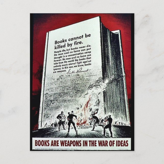 Cartão Postal Livros de Wwii (Frente)