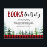 Cartão Postal Livros Florestais de Lumberjack Woodland para Bebê<br><div class="desc">Forest Lumberjack Woodland Books para o BebêÉ perfeito completar seu convite para chá de fraldas de lenhador.</div>