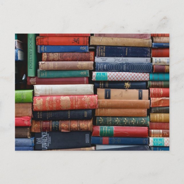 Cartão Postal Livros Lidos Adoram Livros Antigos (Frente)