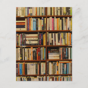 Cartão Postal Livros na biblioteca