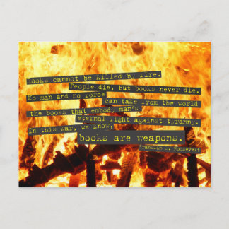 Cartão Postal Livros são Armas