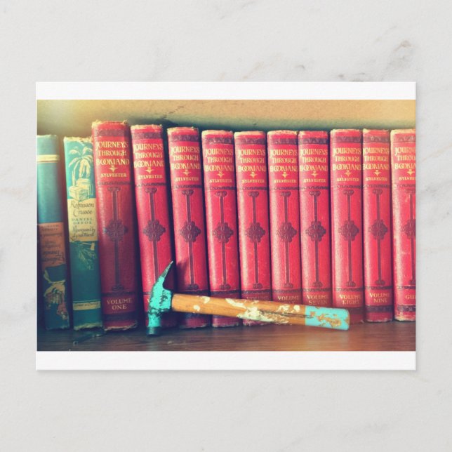 Cartão Postal Livros são mais fortes que martelos (Frente)