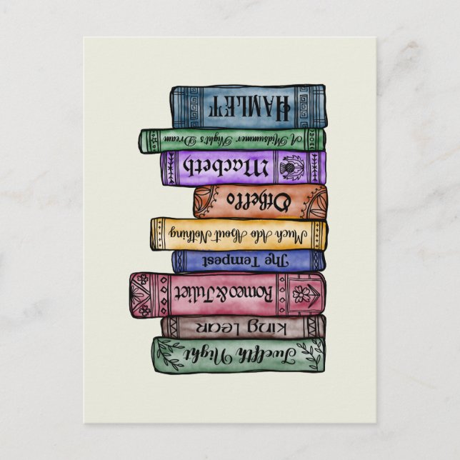 Cartão Postal Livros Shakespeare n.o 1 (Frente)