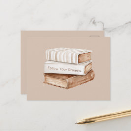 Cartão Postal Livros Siga Seus Sonhos