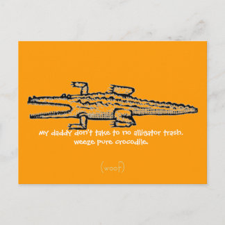 Cartão Postal lixo de jacaré