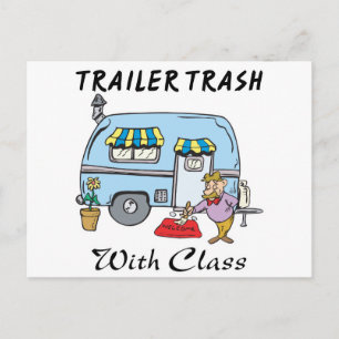 Cartão Postal lixo de parque de trailers com classe