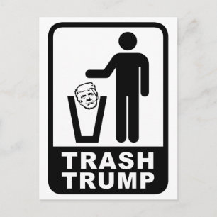 Cartão Postal lixo trump